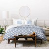 Deny Designs April Lane Art Block Blue Monogram E Microfiber Printed Pillow Sham - 4 of 4