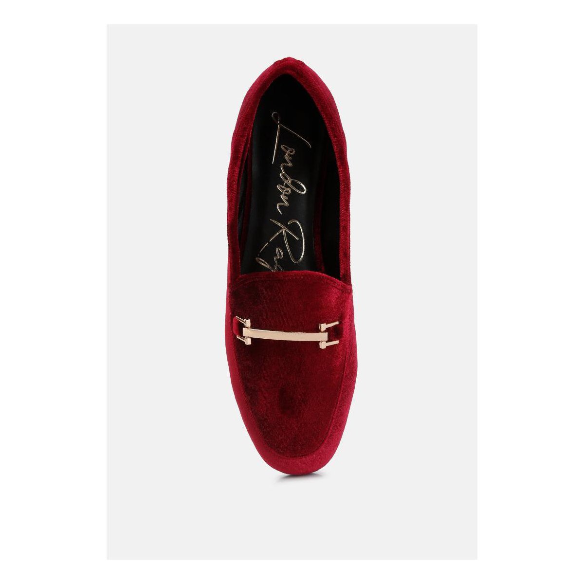 Женские туфли London Rag Womens Evelio Horsebit Embellished s Velvet Loafers 7 — фото 4