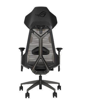 Black Mesh Aluminum Cyborg Gaming Chair with Adjustable Armrests