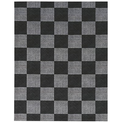 6' x 8' Sisal Outdoor Rug Black/Gray - Foss Floors