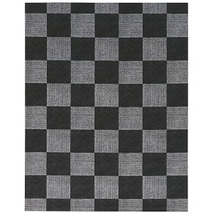 6' x 8' Sisal Outdoor Rug Black/Gray - Foss Floors: Fade & Water Resistant, Machine Made Polyester - 1 of 4