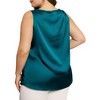 Agnes Orinda Women's Plus Size Silky Satin V Neck Casual Sleeveless Summer Basic Tank Tops - 4 of 4