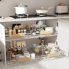 Pull-Out Organizer under Cabinet Storage for Kitchen with Wooden Handle - 3 of 4