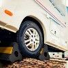 iMountek"Heavy Duty Rubber Wheel Chocks with Reflective Stripes & Nylon Rope for RVs, Trucks, Trailers"Black - image 3 of 4