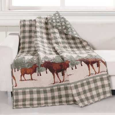 Greenland Home Fashion Moose Creek Buffalo Perfect Accessory Throw Blanket - 50"x60" in Multicolor
