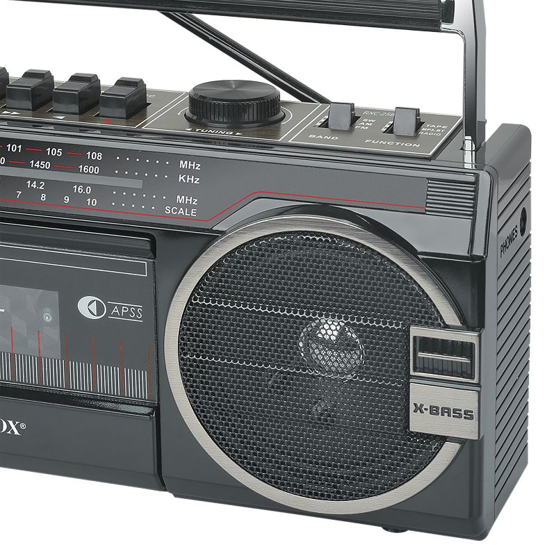 Audiobox® RXC-25BT 10-Watt Portable Cassette Player and Recorder Boombox with 3-Band Radio, Bluetooth®, and Speakers, 3 of 7