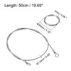 Unique Bargains Stainless Steel Lanyard Cables Eyelets Ended Security Wire Rope 6 Pcs with 12 Pcs Key Ring - 2 of 4