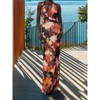 Clotth Women's Sleeveless Halter Printed Maxi Dress Deep V Neck Backless Bodycon Long Dresses Y2k Formal Cocktail Going Out Beachwear - 4 of 4