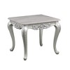 26" Wood Traditional End Table with Silver Champagne Finish for Living Room, Elegant Accent Table for Decor Display - 3 of 4
