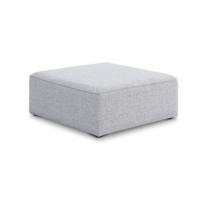 Meridian Furniture,Cube Vegan Leather Ottoman - 1 of 4