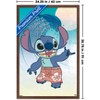 Trends International Disney Lilo And Stitch: Beach Vibes - Hang Loose Framed Wall Poster Prints - 3 of 4