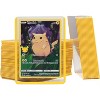 Monster Top Loaders for Trading Cards - 50, 3x4" Clear Hard Plastic Protector w Yellow Border- Compatible w Yugioh, Sports & More - 3 of 4