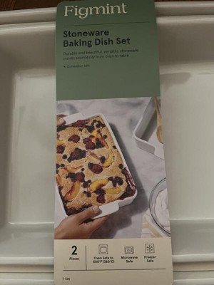 2pc Stoneware Square Baking Dish Set - Figmint™ : Target