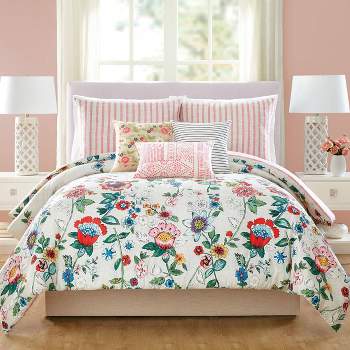 Vera Bradley 3pc Coral Floral Comforter Set