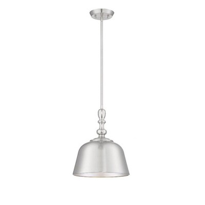Transitional Matte Black Oversized Metal Shade Pendant Light