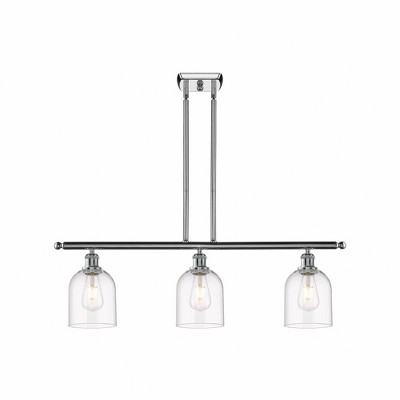 Bella - 3 Light Stem Hung Island In Industrial Style-10 Inches Tall and 36 Inches Wide