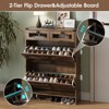 Narrow Freestanding Shoe Rack for Entrance, Shoe Cabinet with Flip Drawers - 4 of 4