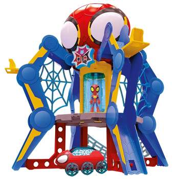Marvel Spidey and His Amazing Friends Spider Crawl-R 2-in-1 Headquarters  Playset, 2 Feet Tall