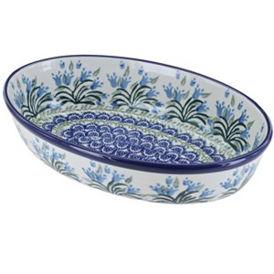 Blue Rose Polish Pottery 299 Ceramika Small Oval Baking Dish - 1 of 1