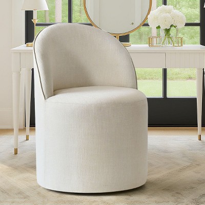 Comfy Accent Chair Armless Upholstered Accent Chair​ with Castors Rolling Accent Chair Living Room -Tanpinhause