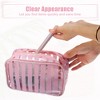 Unique Bargains Portable PVC Clear Zipper Makeup Bag Organizers 1 Pc - 3 of 4