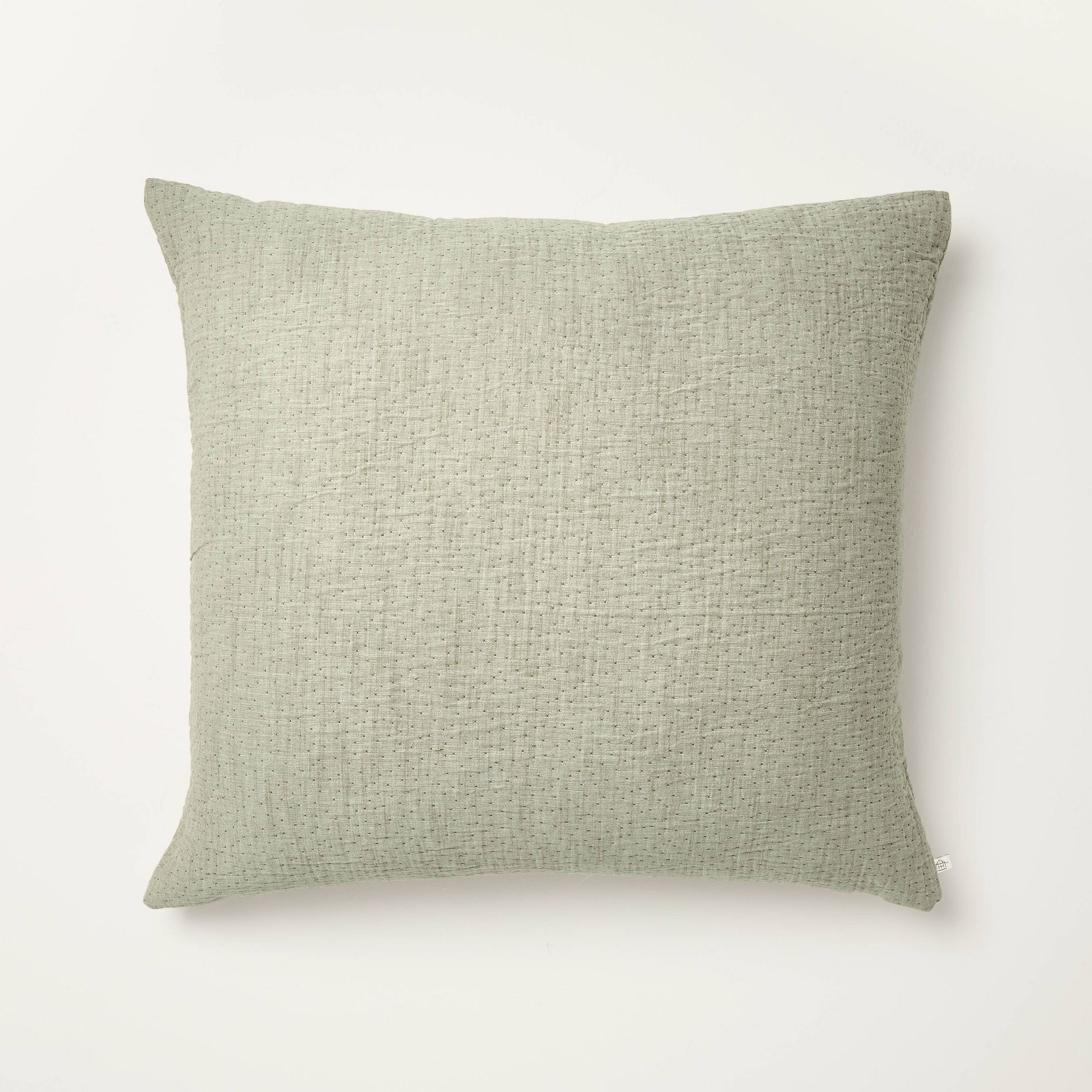 26"x26" Gauze Stitch Pin Dot Euro Throw Pillow Cover Green - Hearth & Hand™ with Magnolia