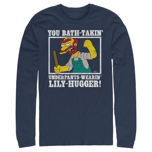 Men's The Simpsons Groundskeeper Willie Quote Long Sleeve Shirt - 1 of 4