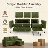 Dyonery 81" Sleeper Sofa Bed with Storage, L-Shaped Sectional Pull Out Couch with Reversible Chaise and USB Ports - 2 of 4