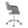 Sapphtopaz Modern Office Chair with Open Back Upholstered Height Adjustable Swivel Task Chair with Matel Base Vanity Chair for Home Office - 4 of 4