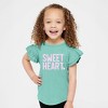 The Juniper Shop Sweetheart Puff Print Toddler Flutter Sleeve Tee - 2 of 3