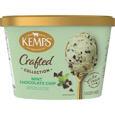 Kemps Crafted Collection Mint Chocolate Chip Ice Cream - 1.5qt