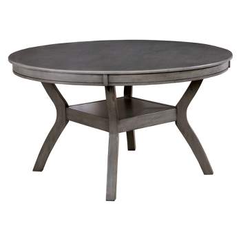 Iohomes Janke Transitional Round Dining Table Gray - HOMES: Inside + Out