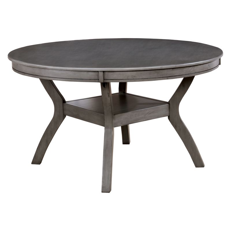 Iohomes Janke Transitional Round Dining Table Gray - HOMES: Inside + Out, 1 of 5
