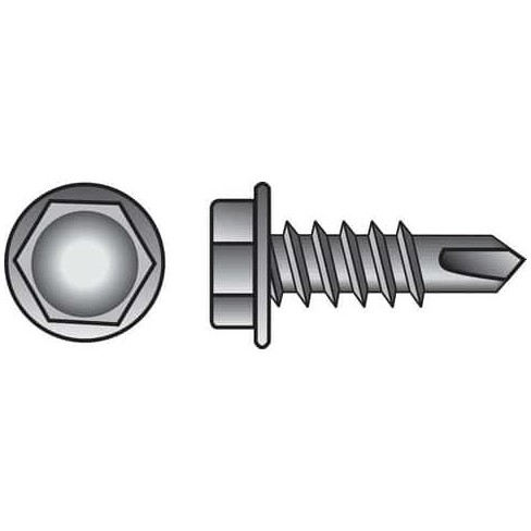 Hillman No. 10-16 X 1-1/4 In. L Hex Washer Head Self- Drilling Screws ...