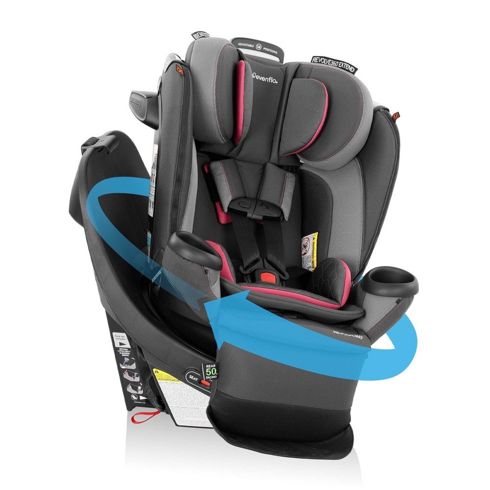 Evenflo Revolve 360 Extend All-in-One Rotating Convertible Car Seat - Rowe Pink -  94286903