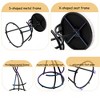 KTMBDW Round Bar Stools Set of 2, Counter Height Bar Stools, Upholstered Counter Stools with Metal Legs for Kitchen Island Dining Room Bar - 3 of 4