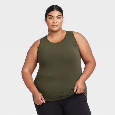 green plus size top