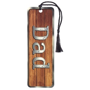 Dicksons Dad Woodgrain Brown 6 x 2 Laminated Cardstock Bookmark with Tassel Pack of 12 - 1 of 2