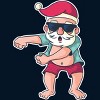 Men's Design By Humans Funny Christmas Flossing Santa By rasok T-Shirt - 2 of 4
