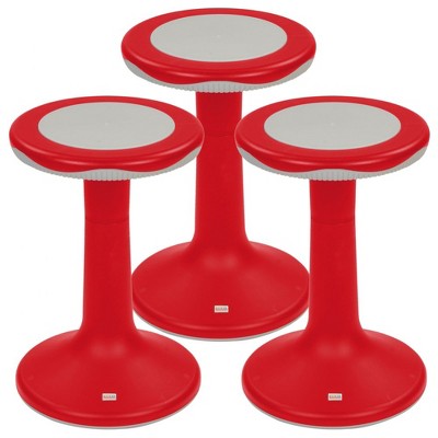 Kaplan Early Learning 20" K'Motion Stool Set of 3 - Red
