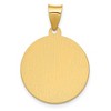 Black Bow Jewelry 14k Yellow Gold Hollow San Antonio Medal Pendant, 19mm (3/4 Inch) - 3 of 4