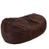 Airsurfer Large Chocolate Brown Bean Bag Sofa Cozy Lounger Bean Bag for Relaxing Versatile Seating for Living Room Relaxation - 3 of 4