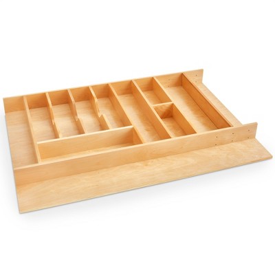 Rev-A-Shelf Trimmable Wooden Kitchen Drawer Divider Utility Holder Cutlery Tray Organizer Insert