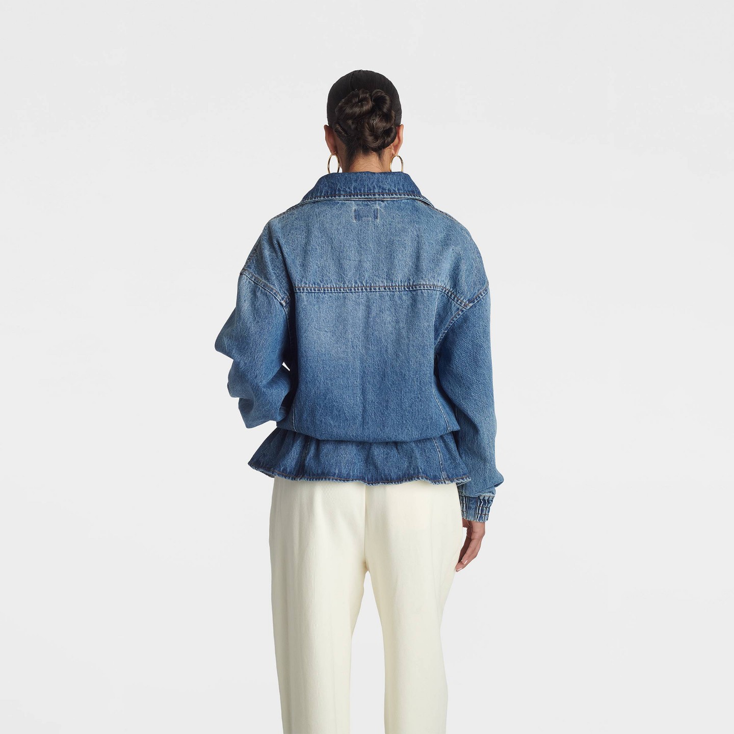 Женская куртка KBB by Kahlana 'The Peplum Denim Jacket' - Dark Wash, цвет: Джинсовый — фото 2