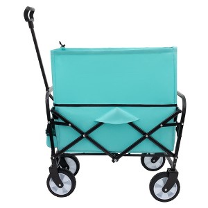 Grungis 3-in-1 Folding Wagon for Camping,Rolling Cart with All-Terrain Wheels,Dual-Layer Storage Beach Wagons for Camping Shopping - 1 of 4