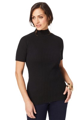 Jessica London Women's Plus Size Rib Mockneck Sweater