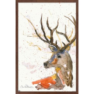 Trends International Emma Steel - Deer Framed Wall Poster Prints - 1 of 4