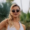 WMP Eyewear Womens Polarized Cat-Eye Sunglasses, Rectangular Acetate Frame, 5-Barrel Hinges, Hand-Polished - 3 of 4