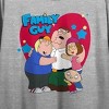 Family Guy Griffin Group Hug Crew Neck Short Sleeve Gray Heather Women's Crop Top - 2 of 4