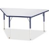 Jonti-Craft Berries Adult-Size Gray Laminate Trapezoid Table (30 x 60) in Blue - 2 of 2